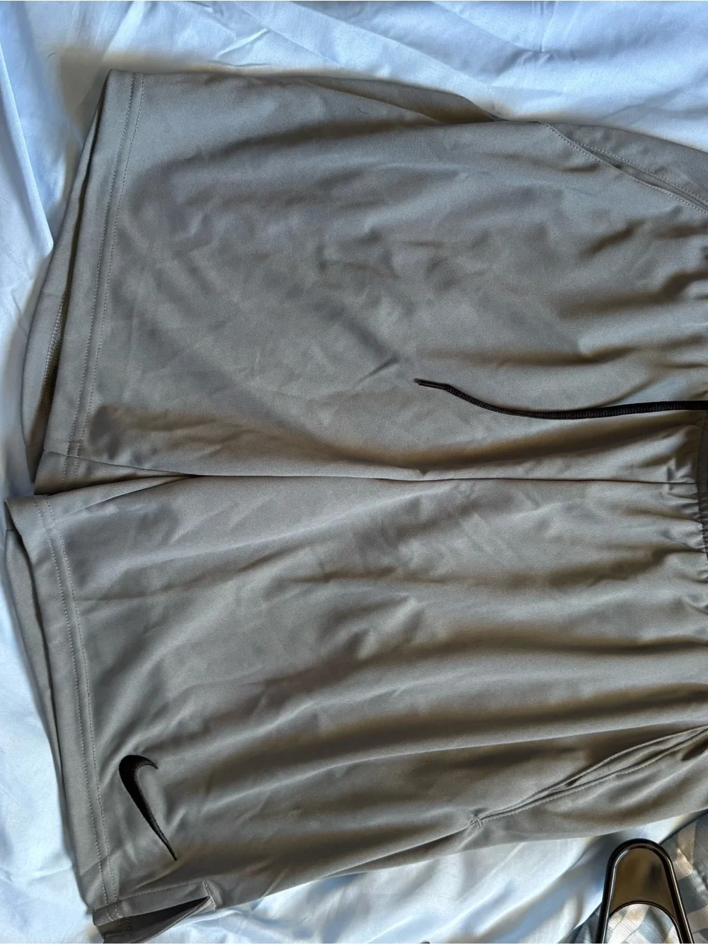 Nike Grey Athletic Shorts with Black Trim